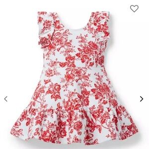 NWT Janie and Jack Floral Ruffle Ponte Dress 18-24 Months